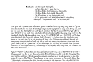 Công văn 13410/SXD-KTXD quy đổi suất vốn đầu tư phần xây dựng Hồ Chí Minh 2015