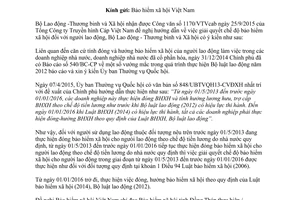 Công văn 4333/LĐTBXH-BHXH thực hiện bảo hiểm xã hội đối với người lao động 2015