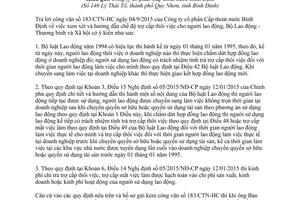 Công văn 4400/LĐTBXH-LĐTL hướng dẫn chi trả trợ cấp thôi việc 2015