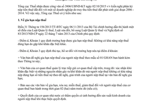Công văn 4493/TCT-QLN phân kỳ nộp tiền thuê đất phân kỳ nộp tiền thuê đất một số doanh nghiệp 2015