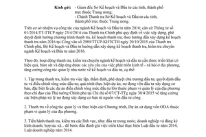 Công văn 9672/BKHĐT-TTr hướng dẫn xây dựng kế hoạch thanh tra kiểm tra ngành kế hoạch đầu tư 2016