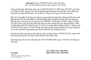 Công văn 10092/TCHQ-GSQL thủ tục hải quan đối với sản phẩm gia công bị lỗi sử dụng để biếu tặng 2015