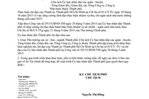 Công văn 6699/UBND-TM tăng cường công tác chỉ đạo thu chi ngân sách nhà nước Hồ Chí Minh 2015