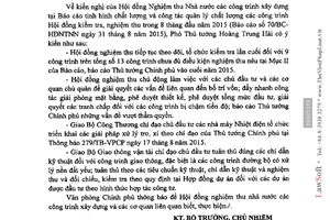 Công văn 7898/VPCP-KTN  tình hình chất lượng công tác quản lý chất lượng công trình 2015