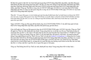 Công văn 4122/TCT-KK phối hợp quản lý hoàn thuế giá trị gia tăng hàng nhập khẩu nộp nhầm thừa