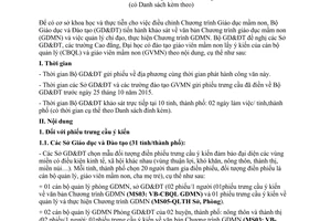 Công văn 5183/BGDĐT-GDMN gửi phiếu trưng cầu ý kiến khảo sát chương trình giáo dục mầm non 2015