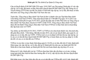 Công văn 3238/BTTTT-QLDN quy trình riêng sắp xếp cơ sở nhà đất tổng công ty bưu điện 09/QĐ-TTg 2015