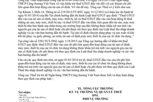 Công văn 4209/TCT-DNL khấu trừ thuế giá trị gia tăng đầu vào 2015
