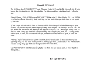 Công văn 1000/VTLTNN-NVTW trình bày chức vụ của người ký tên văn bản hành chính 2015