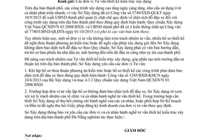 Công văn 6574/SXD-QLKT đảm bảo diện tích đỗ đậu xe công trình xây dựng Đà Nẵng 2015