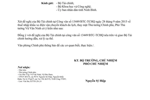 Công văn 8435/VPCP-KTTH thuế nhập khẩu xe điện vận chuyển khách du lịch 2015