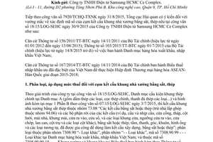 Công văn 9596/TCHQ-TXNK cụm kết cấu khung nhà xưởng bằng sắt thép 2015