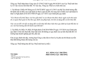 Công văn 4324/TCT-QLN xóa nợ tiền thuê đất 2015