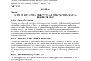 Law No. 101/2015/QH13 criminal procedure code