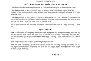 Quyết định 3406/QĐ-UBND phát triển mạng lưới chợ trung tâm thương mại siêu thị Bình Thuận 2015