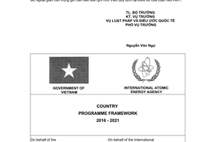 Thông báo 58/2015/TB-LPQT hiệu lực khung chương trình quốc gia hợp tác 2016 2021