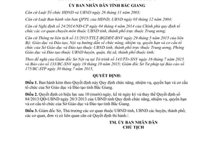 Quyết định 593/2015/QĐ-UBND chức năng nhiệm vụ quyền hạn cơ cấu tổ chức Sở Giáo dục Đào tạo Bắc Giang