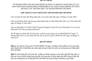 Quyết định 5616/QĐ-UBND bãi bỏ Công văn 5344/UBND-VX định biên chức danh trường học Hồ Chí Minh 2015