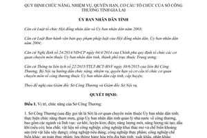 Quyết định 33/2015/QĐ-UBND chức năng nhiệm vụ quyền hạn cơ cấu tổ chức Sở Công Thương Gia Lai