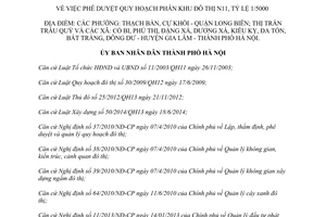 Quyết định 5989/QĐ-UBND phê duyệt quy hoạch phân khu đô thị N11 tỷ lệ 1/5000 địa điểm Hà Nội 2015