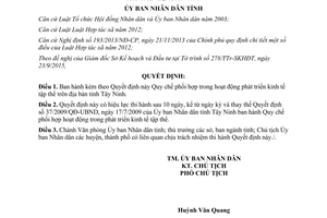 Quyết định 55/2015/QĐ-UBND quy chế phối hợp trong hoạt động phát triển kinh tế tập thể Tây Ninh