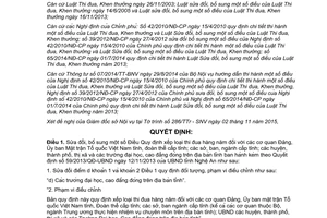 Quyết định 66/2015/QĐ-UBND sửa đổi Quyết định 59/2013/QĐ-UBND quy định xếp loại thi đua hàng năm