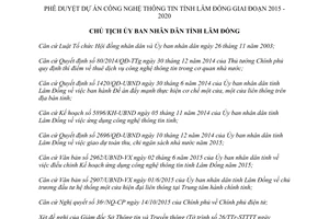 Quyết định 2369/QĐ-UBND phê duyệt dự án công nghệ thông tin Lâm Đồng 2015 2020