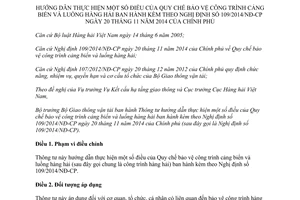 Thông tư 68/2015/TT-BGTVT hướng dẫn quy chế bảo vệ công trình cảng biển và luồng hàng hải