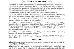 Quyết định 34/2015/QĐ-UBND quy chế khen thưởng trong hoạt động khoa học công nghệ Đà Nẵng