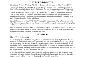 Quyết định 30/2015/QĐ-UBND quy định vị trí chức năng nhiệm vụ quyền hạn cơ cấu tổ chức Vĩnh Phúc