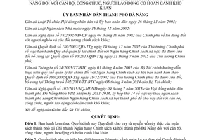 Quyết định 31/2015/QĐ-UBND cho vay vốn ủy thác cán bộ công chức người lao động hoàn cảnh khó khăn Đà Nẵng