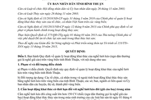 Quyết định 61/2015/QĐ-UBND quy định quản lý hoạt động khai thác nghề lưới kéo Bình Thuận