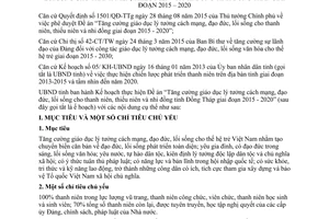 Kế hoạch 180/KH-UBND tăng cường giáo dục lý tưởng cách mạng đạo đức lối sống thanh thiếu niên nhi đồng Đồng Tháp 2015 2020