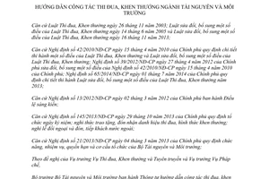 Thông tư 50/2015/TT-BTNMT thi đua khen thưởng ngành tài nguyên môi trường