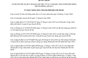 Quyết định 5983/QĐ-UBND duyệt đồ án quy hoạch tỷ lệ 1/500 Khu nhà ở phường Bình Trưng Đông Quận 2 Hồ Chí Minh