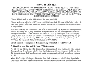 Thông tư liên tịch 08/2015/TTLT-BCA-VKSNDTC-TANDTC-BTP sửa đổi 17/2007/TTLT tội phạm về ma túy