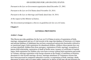 Decree 123/2015/ND-CP guidelines for law on civil status