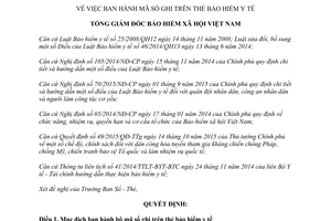 Quyết định 1351/QĐ-BHXH ban hành mã số ghi trên thẻ bảo hiểm y tế 2015