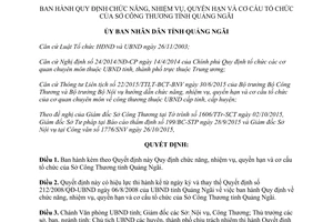 Quyết định 53/2015/QĐ-UBND chức năng nhiệm vụ quyền hạn cơ cấu tổ chức Sở Công Thương Quảng Ngãi