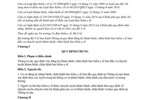 Thông tư 40/2015/TT-BYT đăng ký khám chữa bệnh bảo hiểm y tế ban đầu chuyển tuyến