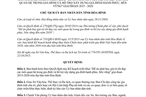 Quyết định 2504/QĐ-UBND mối quan hệ trong gia đình xây dựng gia đình hạnh phúc Hòa Bình 2015