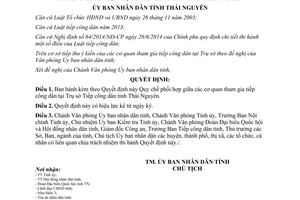 Quyết định 3174/QĐ-UBND 2015 phối hợp tiếp công dân tại Trụ sở Tiếp công dân Thái Nguyên