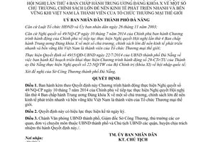 Quyết định 8510/QĐ-UBND thực hiện 49/NQ-CP 2014 chính sách kinh tế phát triển nhanh bền vững Đà Nẵng 2015