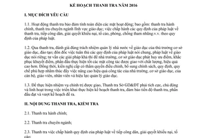 Kế hoạch 2459/KH-SGDĐT thanh tra Quảng Bình 2016 2015