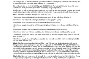 Thông tư 14/2015/TT-BKHĐT Danh mục máy móc thiết bị phụ tùng trong nước đã sản xuất được