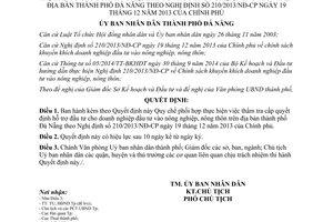 Quyết định 8561/QĐ-UBND phối hợp thẩm tra cấp quyết định hỗ trợ doanh nghiệp đầu tư nông nghiệp nông thôn Đà Nẵng