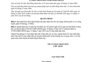 Quyết định 81/2015/QĐ-UBND tiêu chí xây dựng chính quyền cơ sở vững mạnh Ninh Thuận