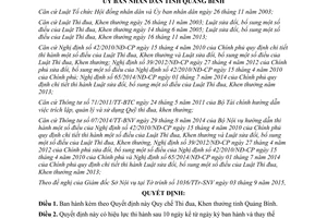 Quyết định 40/2015/QĐ-UBND Quy chế Thi đua Khen thưởng Quảng Bình