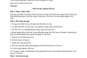 Luật kế toán 2015