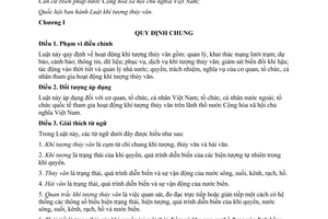 Luật khí tượng thủy văn 2015